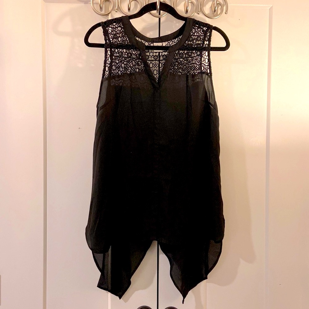 Paper Crane black sleeveless top